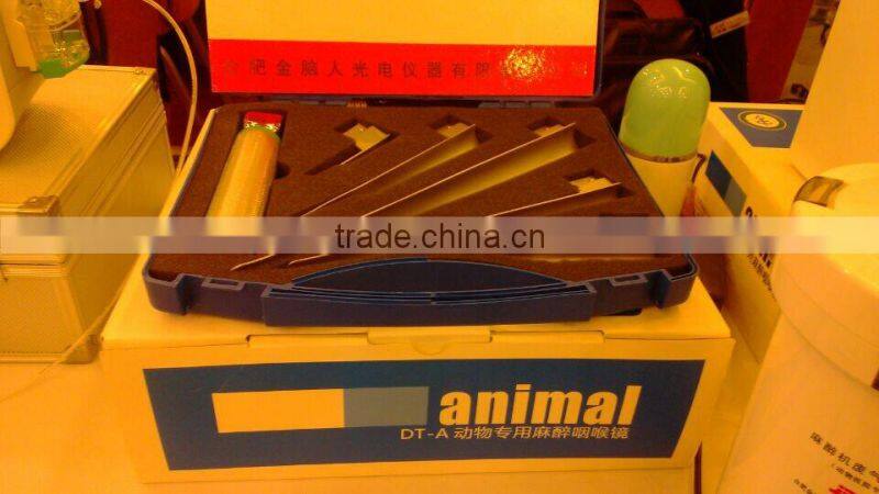 animal laryngoscope with halogen bulb stainless steel