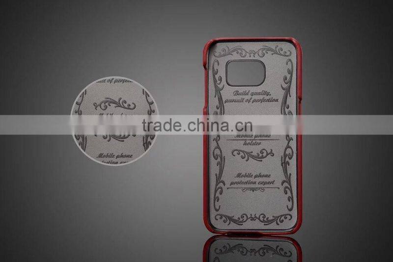 Low Price High Quality Leather Rubber Back Case for Samsung S7 edge Luxury Crazy Horse Grain Case with Card Slot SSZ MT-5536