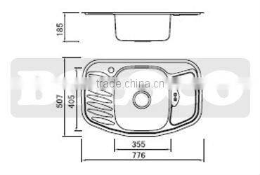 stainless steel sink Kitchen sink overflow BL-916