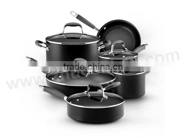 Unique design Aluminum Hard Anodized Cooking pot Stock pot Sauce pot Casserole