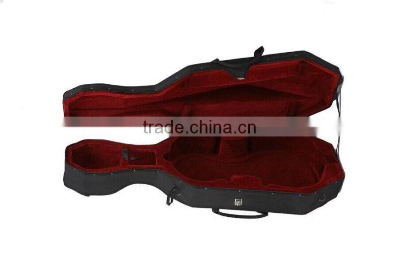 Black Color Foam Cello Hard Case With Wheel
