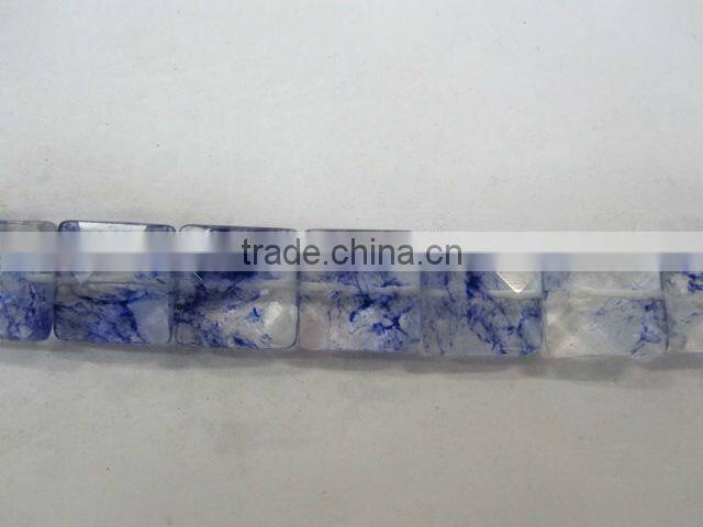 Blue Cherry Quartz faceted coin