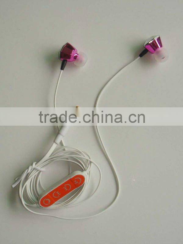 Best big logo design high quality mobile earphone with in-line mic and volume contro for laptop cell phone accessories