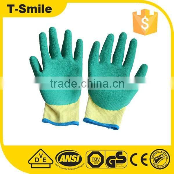 Rubber latex nitrile coated safety glove for workers