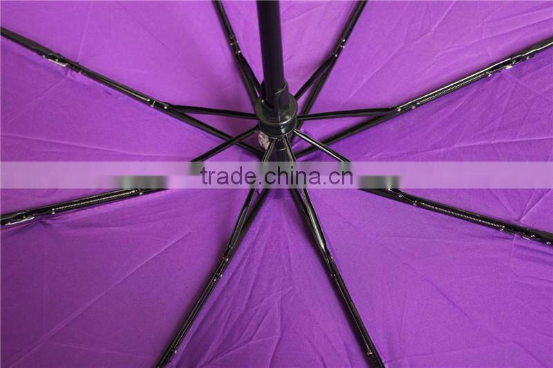 3 fold umbrella,purple umbrellas,fully automatic umbrella