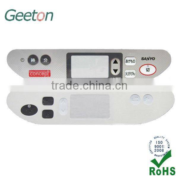 Emboss PET Graphic Overlay for Electric Rice Cooker