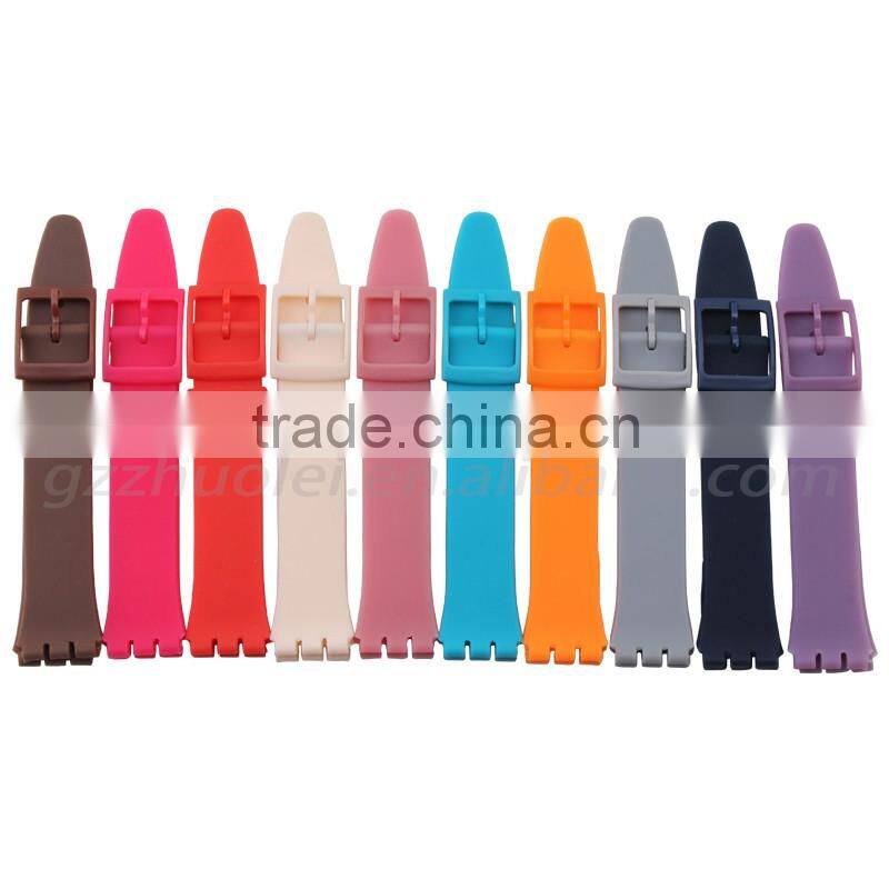 cheap multi color 17|19mm diver rubber watch strap