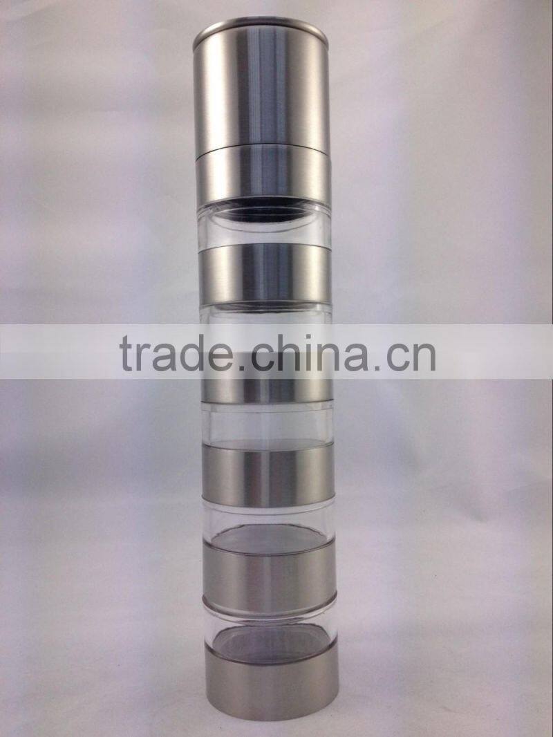 Manual Stainless Steel Pepper Mill with Ceramic Grinder
