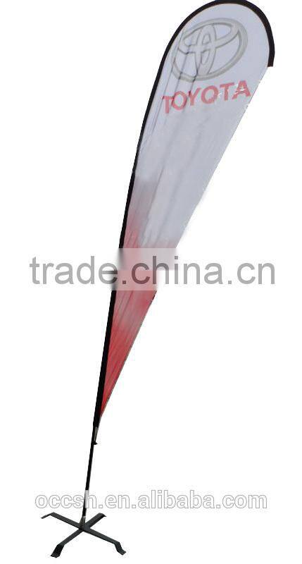 5.6m Tear Drop Flagpole Advertising Flags Pole Fibreglass Waterbase Flag Banner