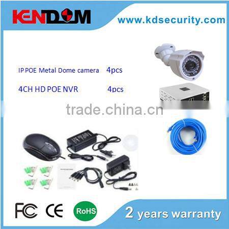 POE 100meter 4CH POE CCTV Kit H.264 NVR HD 720P Camera IP new products for 2015