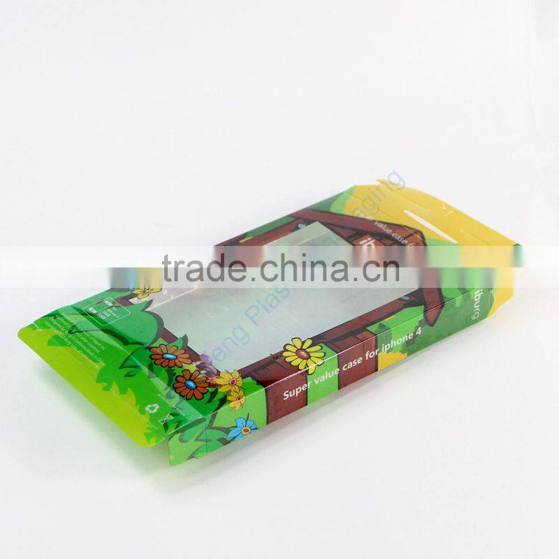 Custom Printed Clear Window Cell Phone Case Packaging Box