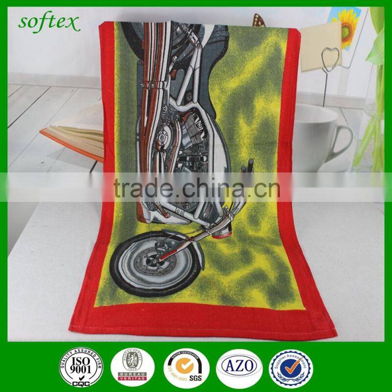wholesale china factory 100% cotton customed printing beach towel
