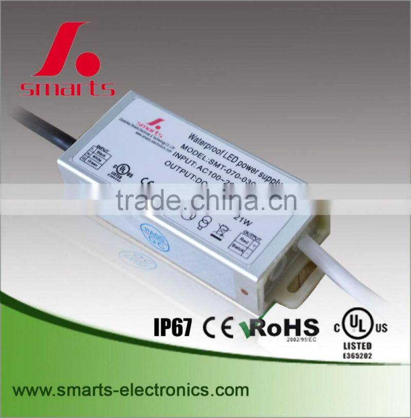 300ma 21w waterproof led driver power supply