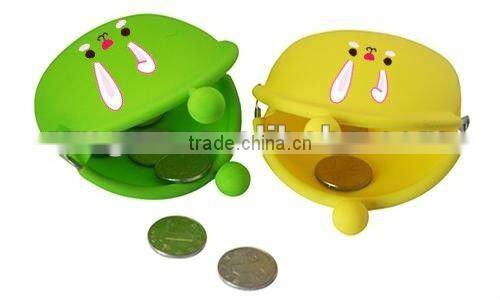 bowknot silicone purse kid purse