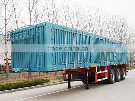 customizable tri-axle stake box semi trailer with side open with side open