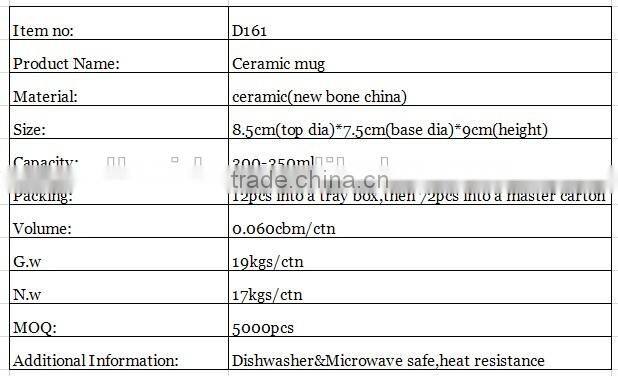 High quality ceramic mug with rabbit pictures