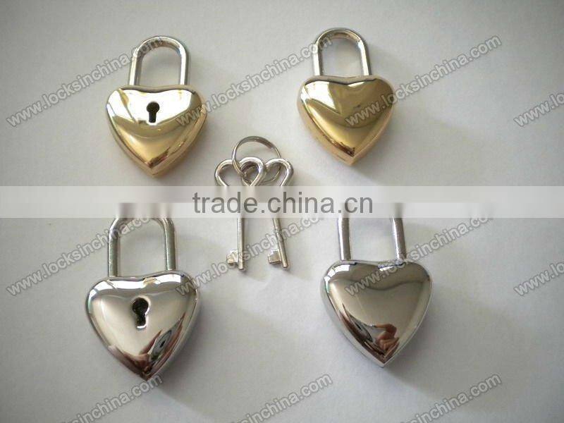 Very cute and fashionable Metal heart mini lock for wooden box