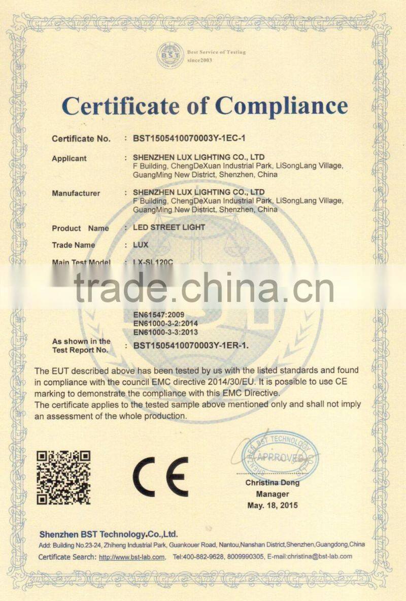 5 Years Warranty CE Rohs Lens Kit for Different Beam Angle 100-140lm/W Meanwell Driver Nichia LED 280W LED External Lighting