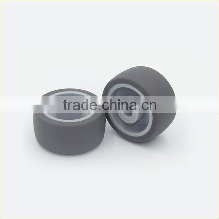 2016 newest durable 36.5mm grey TPU ball rubber caster wheels with shaft