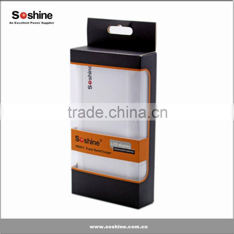 high full capacity smart power bank case 4*18650 battery cells battery charger exchangeable power bank real capacity 14400mah
