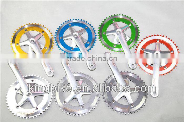 anodized bicycle chainwheel bicycle parts colorful fixed gear bike parts