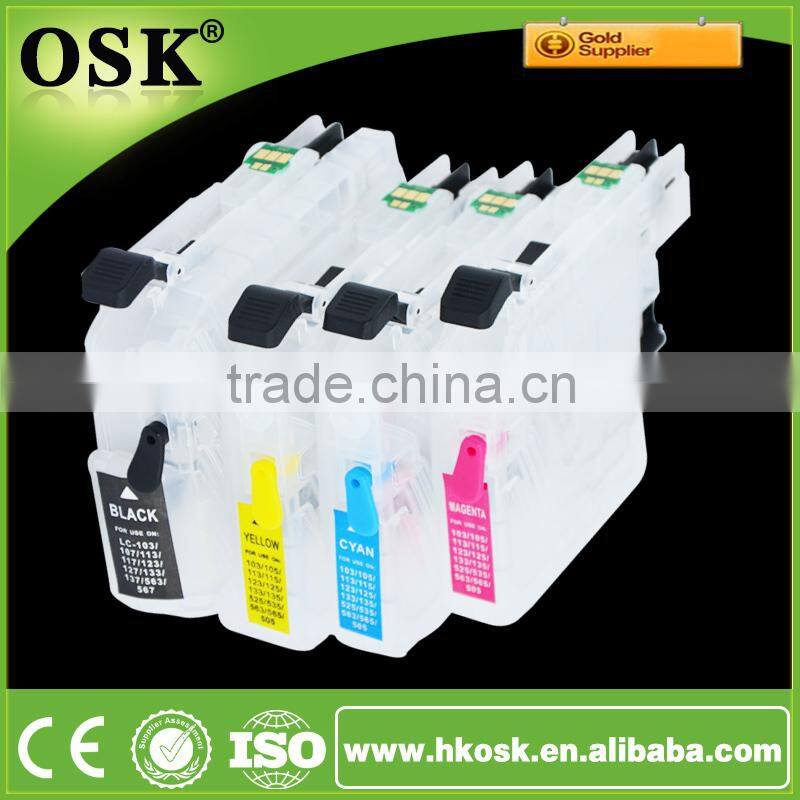 LC237 refillable ink cartridge auto reset chip for Brother MFC-J4120 high quality ink cartridge