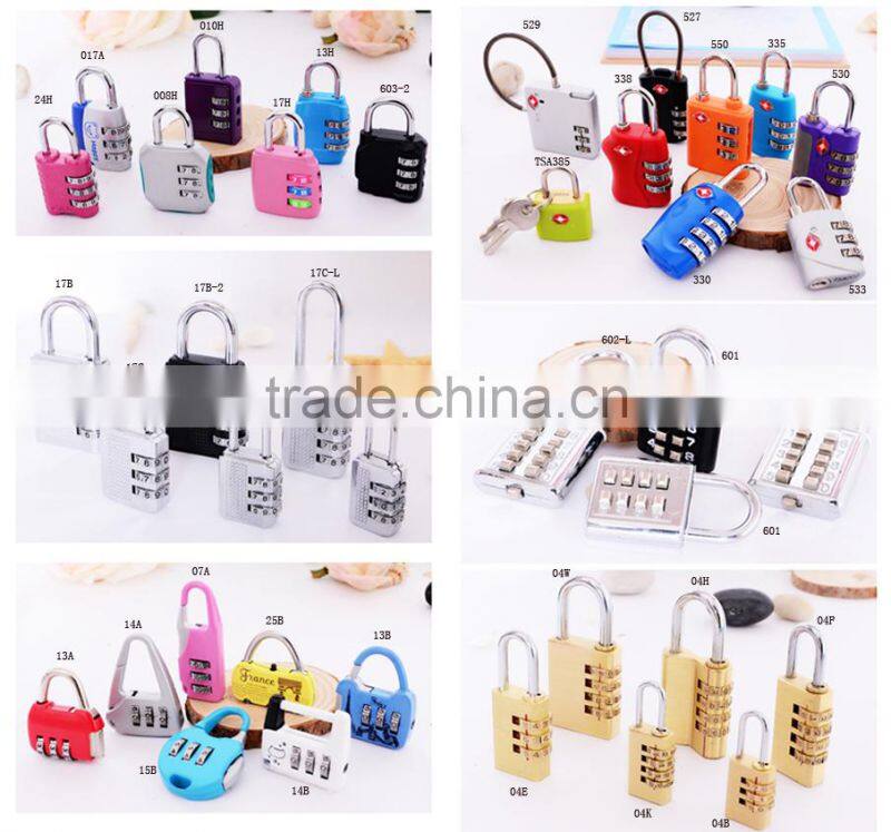 Factory wholesale price luggage lock various color lock reset combination lock