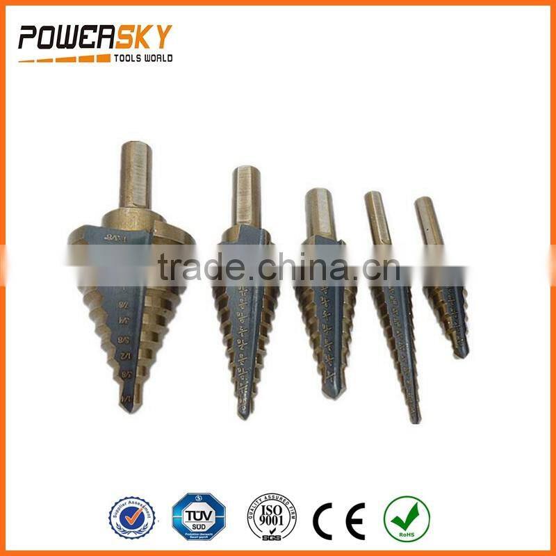 5pcs Step Drill Bit Set Hss Cobalt Multiple Cut Hole 50 Sizes Step Drill Case