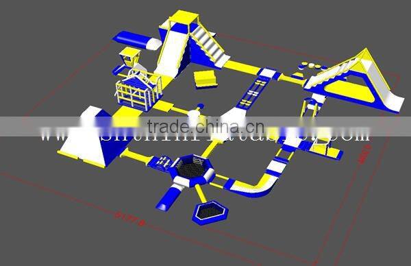 new design open water giant inflatable water park for adult