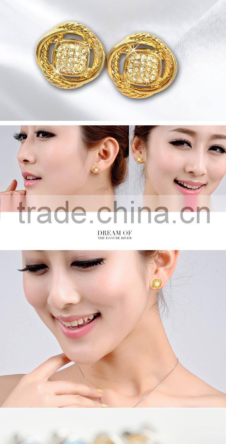 Gold plating Cubic zirconia small earring