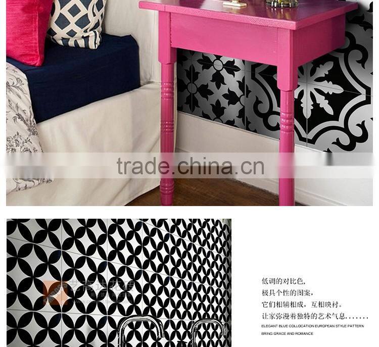 200*200mm black color customized ceramic kitchen tile bathroom wall tile