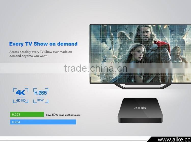 2016 New Android TV Box A95X Android 5.1 Amlogic S905 Quad core 1G+8G 2.4G KODI Pre-installed Wifi Bluetooth 4.0 Media Player