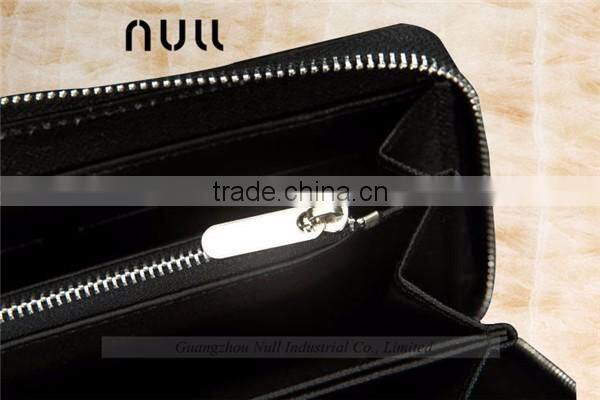 Durable canvas leather zipper card holder wallet for men