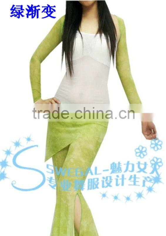 SWEGAL Hot sale belly dancing top sex LONG SLEEXE costume dance TOP wear SGBDB120012