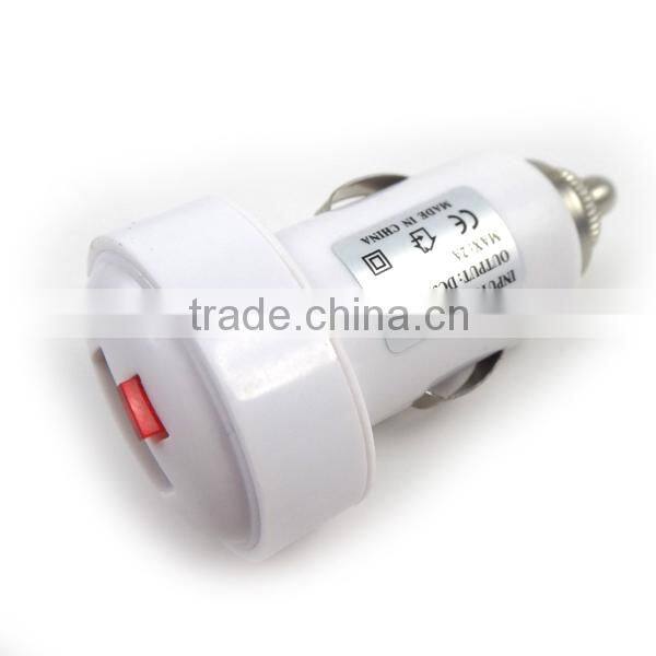 Mini design single usb car charger cigarette lighter adapter 5V 1A