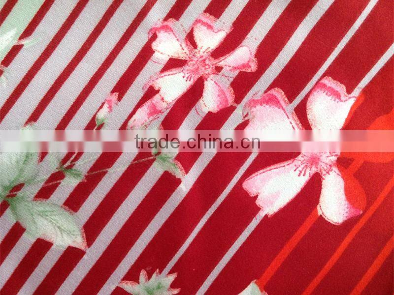 China flower design 100% polyester micro peach skin for home textile