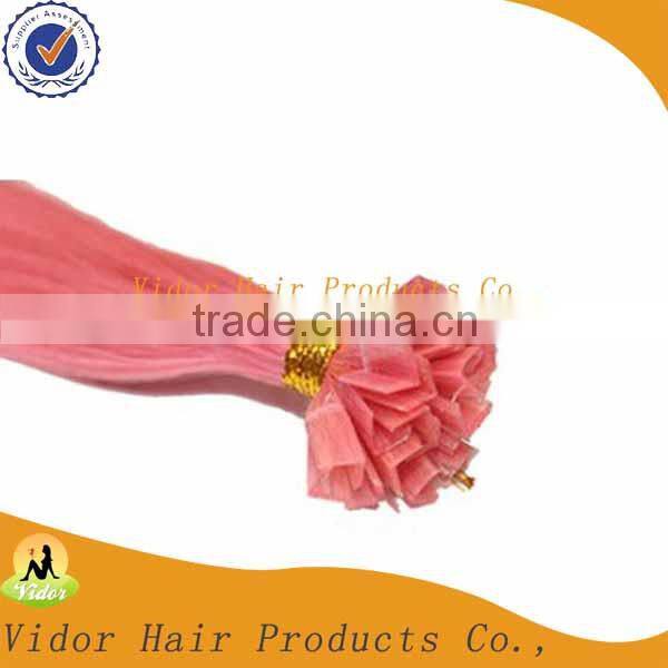 Wholesale Keratin Pre-boned V Tip Hair Extension / Cheap Human Remy V Tip Indian Hair