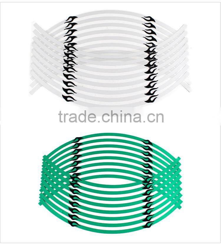 Car motorcycle reflective wheel rim protector 16 stripes