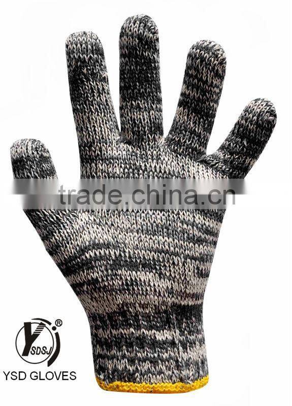 Orange rubber construction gloves