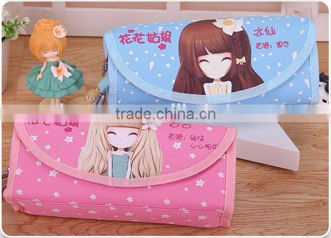 Wholesale pencil case box best selling beautiful pen bag
