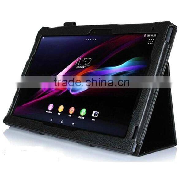Folio Magnetic Flip Stand Leather Case For Sony Xperia Tablet Z 10.1"