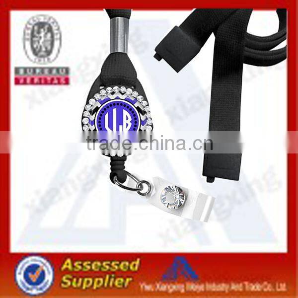 Rhinestone Lanyard with camer and ID card holder