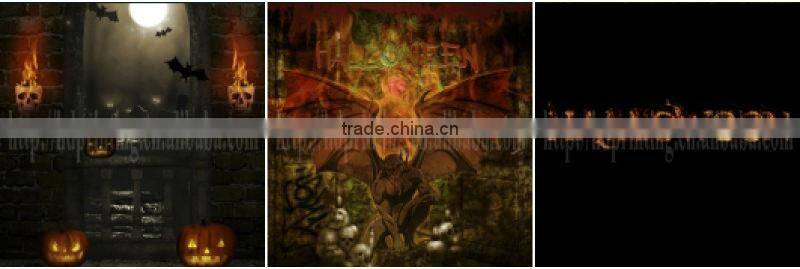 halloween picture with led light canvas decoration