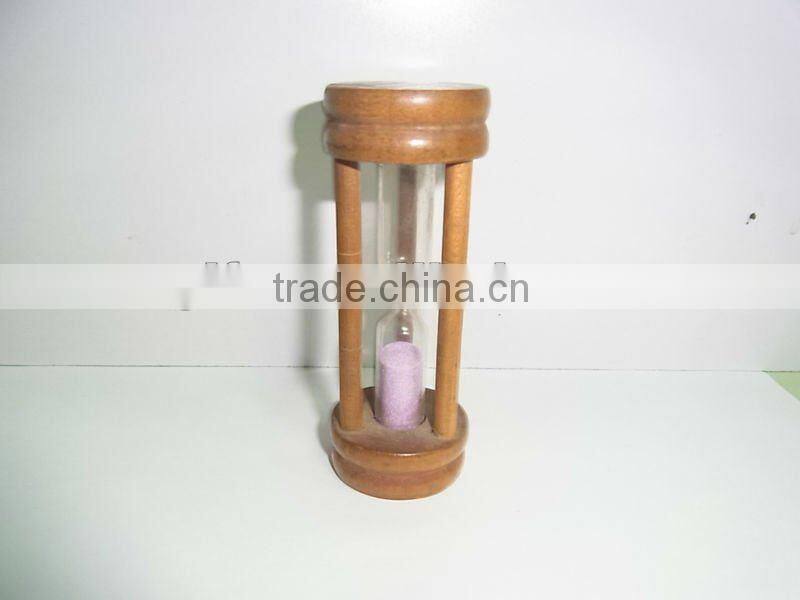 fashionable factory supplied glass sand timer with metal frame