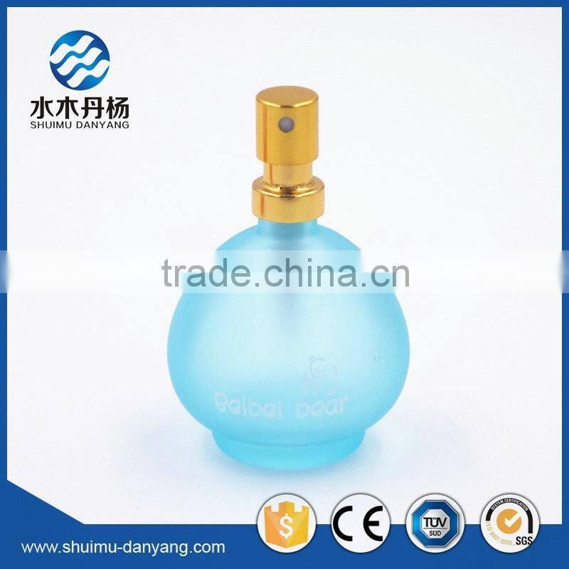 Unique 50ml round glass perfume bottle