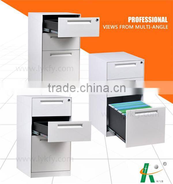 seal top thin edge 3 drawers steel filing cabinets steel under worktop pedestal FP-PED-BBF-T