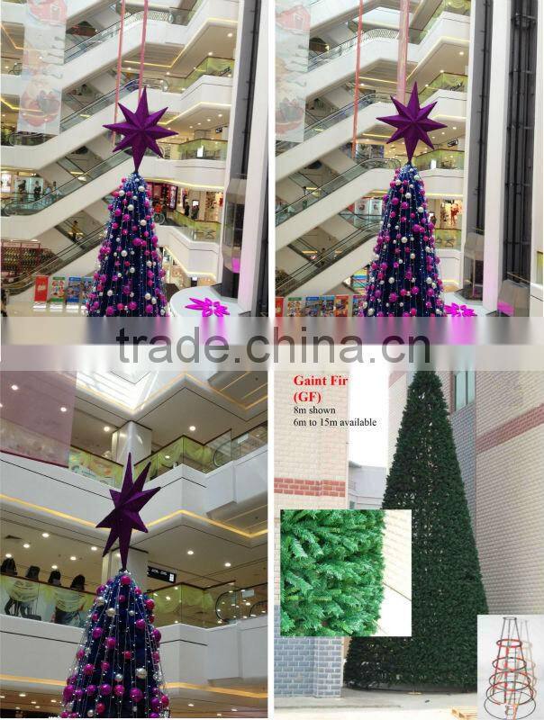 Fancy outside christmas decoration PVC trees