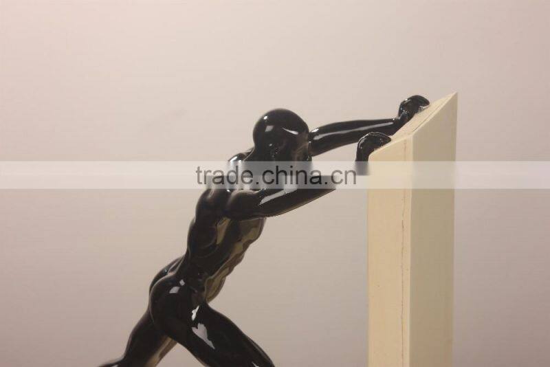 Polyresin home decoration pieces, man resin bookends