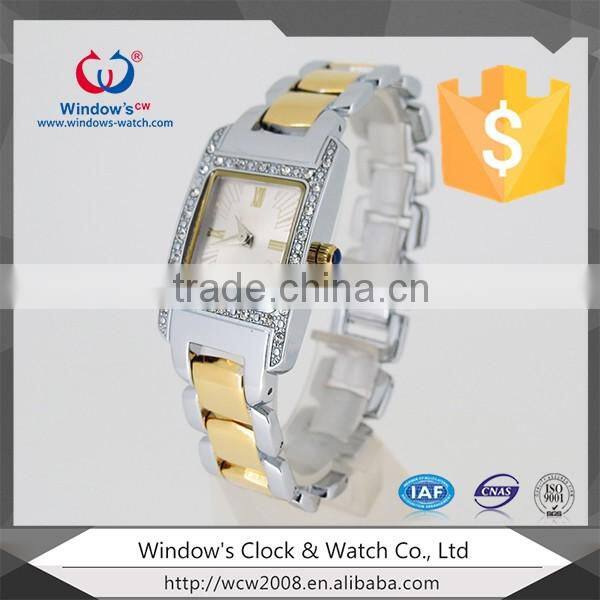 2016 fashion ladies fancy diamond brass wrist watch