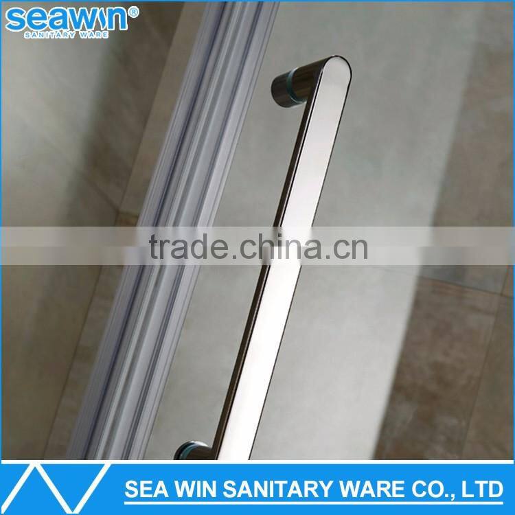 hot sales stainless steel hardware free standing frameless shower enclosure for bathroom